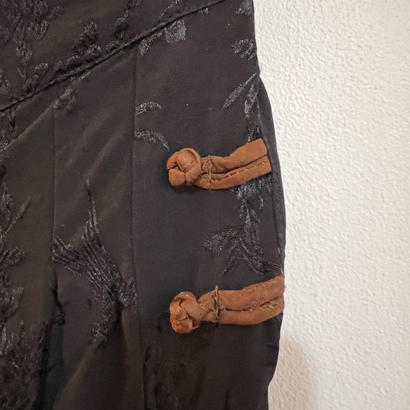 Elegant Black and Brown Embroidered Loose Fitting Boho Style Pants - Picture 11 of 11